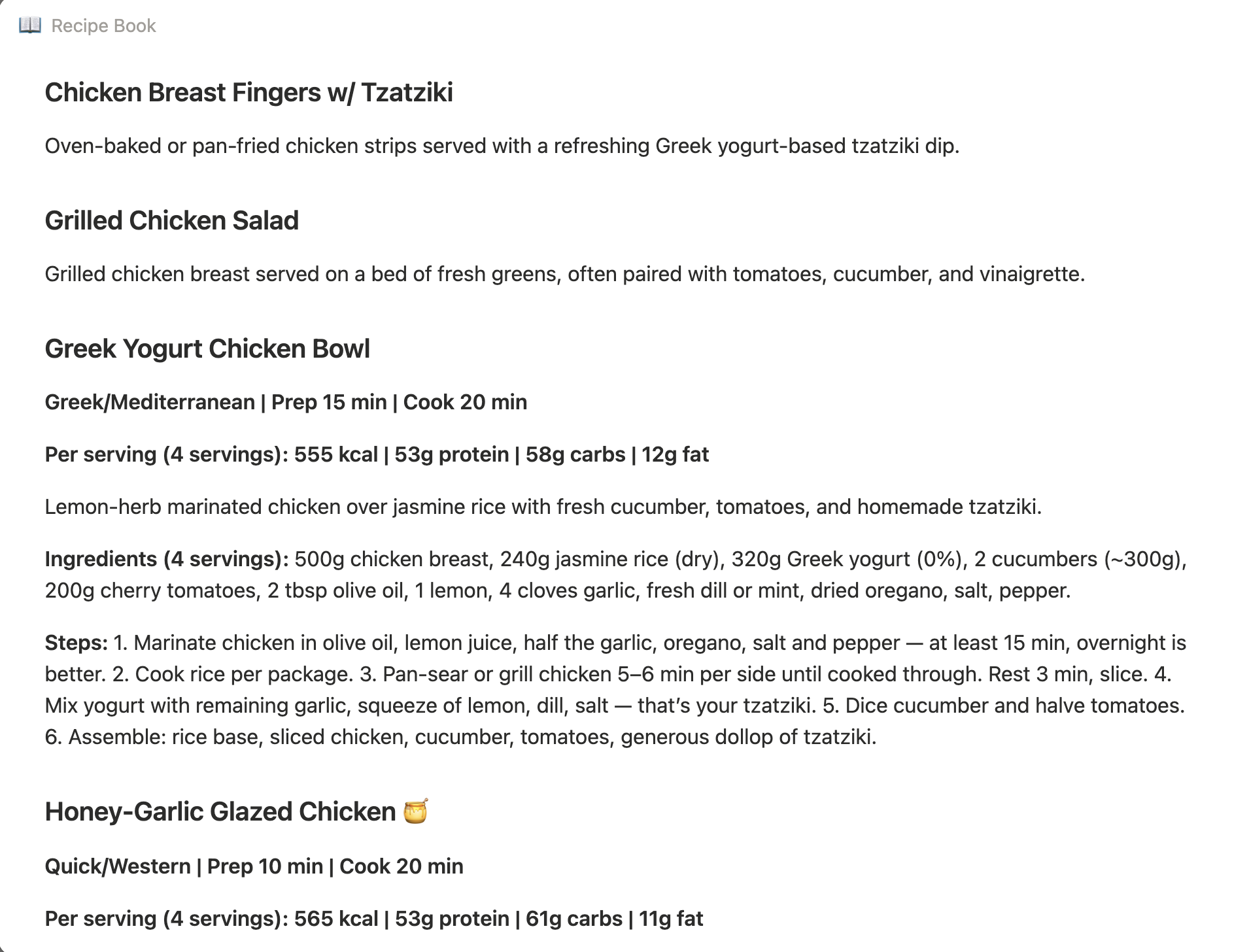inconsistent formatting recipes
